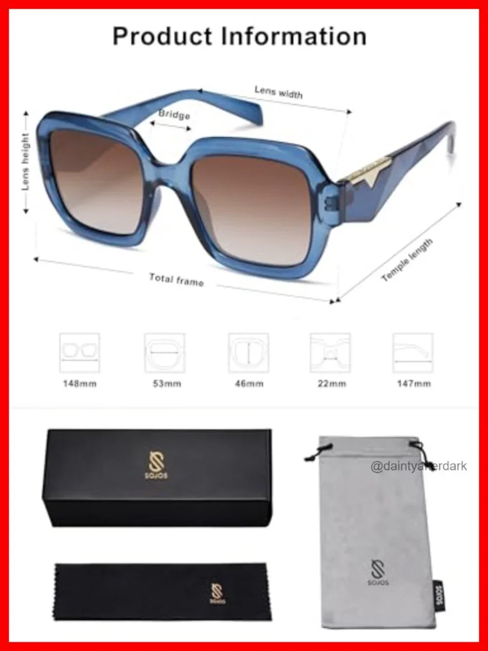 Trendy Square Polarized Sunglasses for Women UV400 Protection